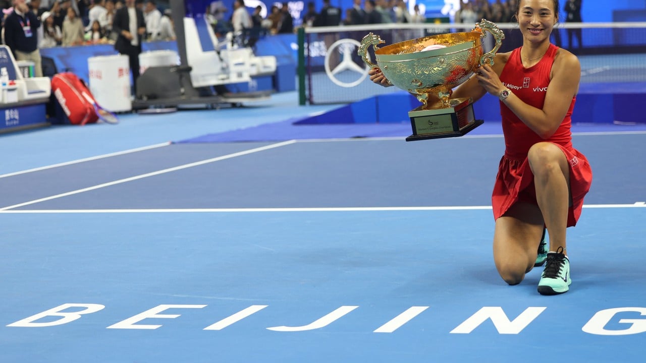 Tears and a song as victorious Zheng Qinwen makes China Open history