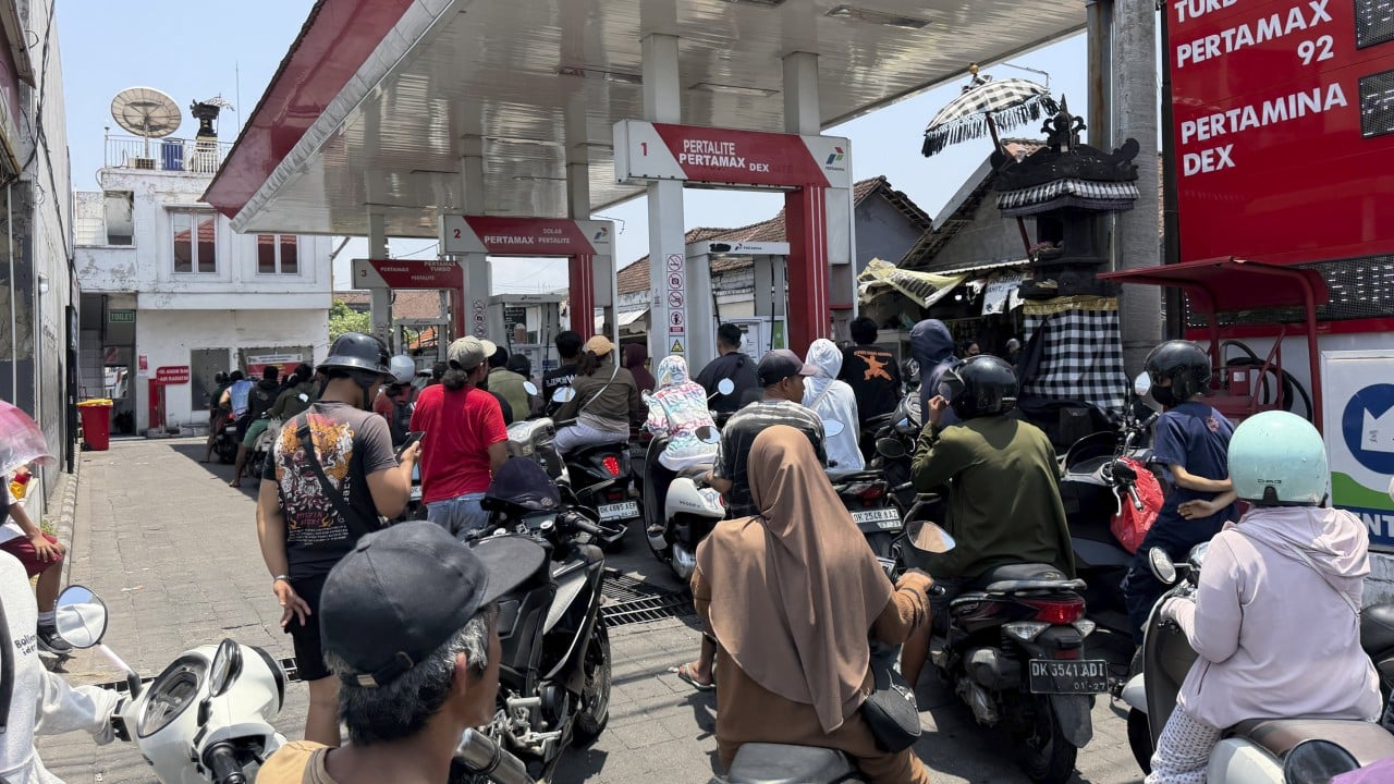 Indonesia’s Bali hit by fuel crisis as huge queues form at petrol stations