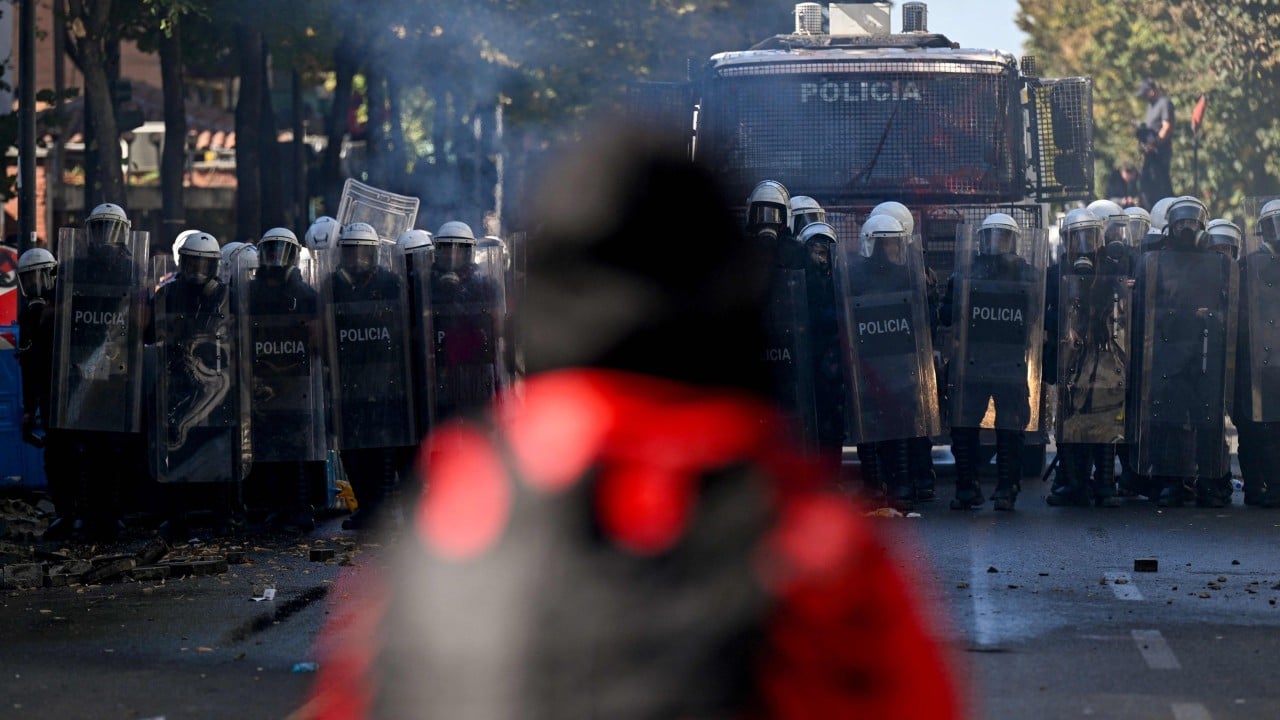 Albanian police fire rubber bullets as student protesters call for PM to quit