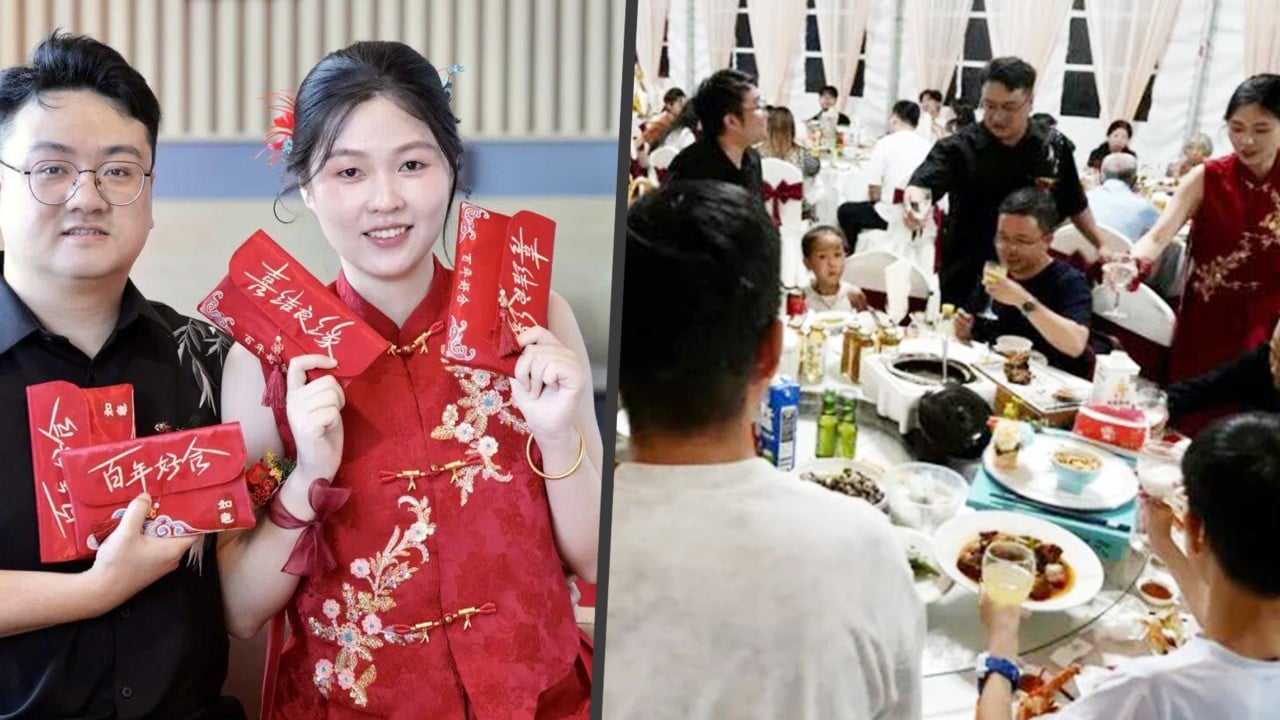 No fuss, just dinner: China couple trade wedding extravagance for US$11,000 feast, cash gifts