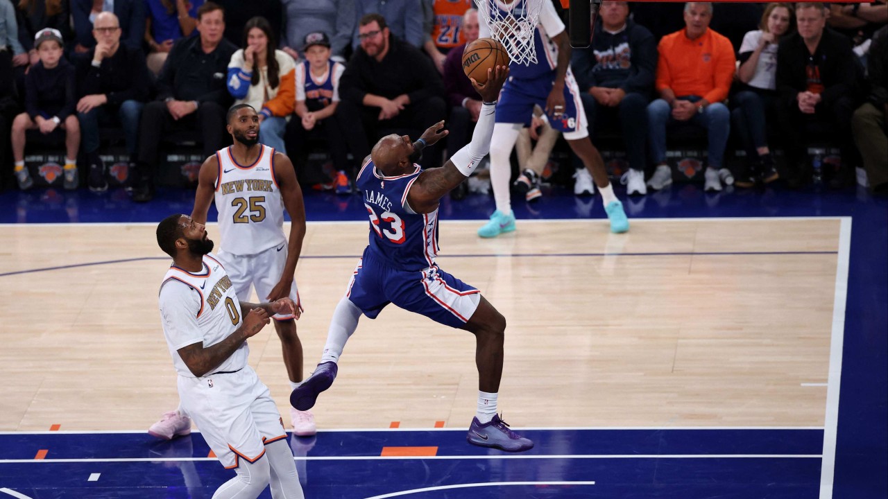 LeBron James remains realistic after Philadelphia 76ers beat New York Knicks in NBA opener