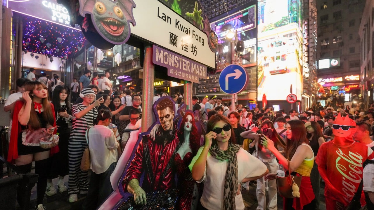 Halloween comes early to Hong Kong as festivities draw crowds, lift bar business