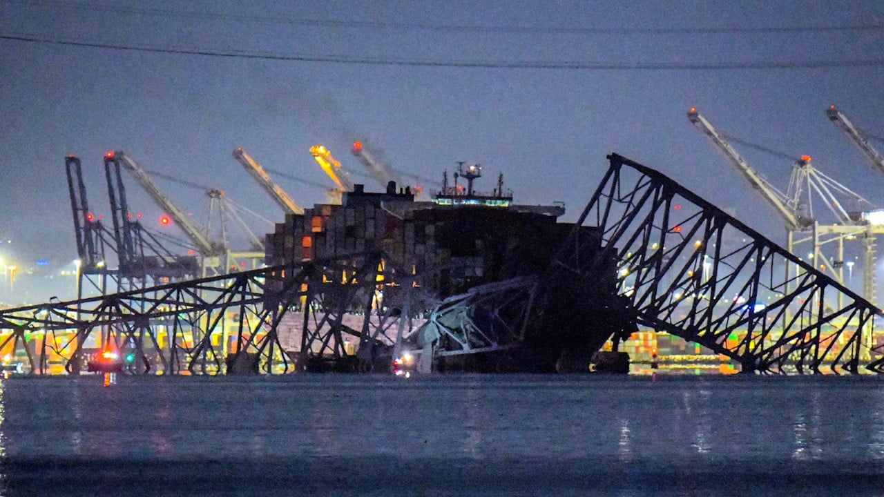 Baltimore bridge collapse may lead to ‘largest single marine insurance loss ever’, Lloyd’s of London says
