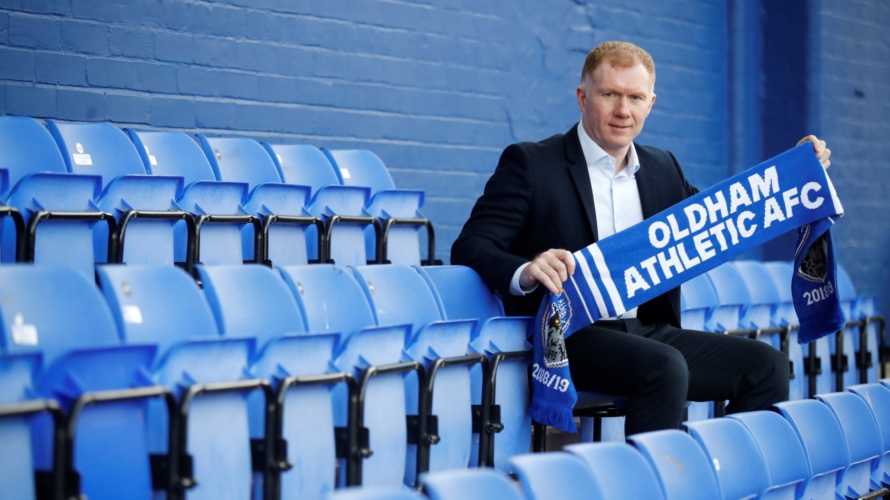 Paul Scholes returns to his first love, Oldham Athletic, glad to turn his back on the media machine
