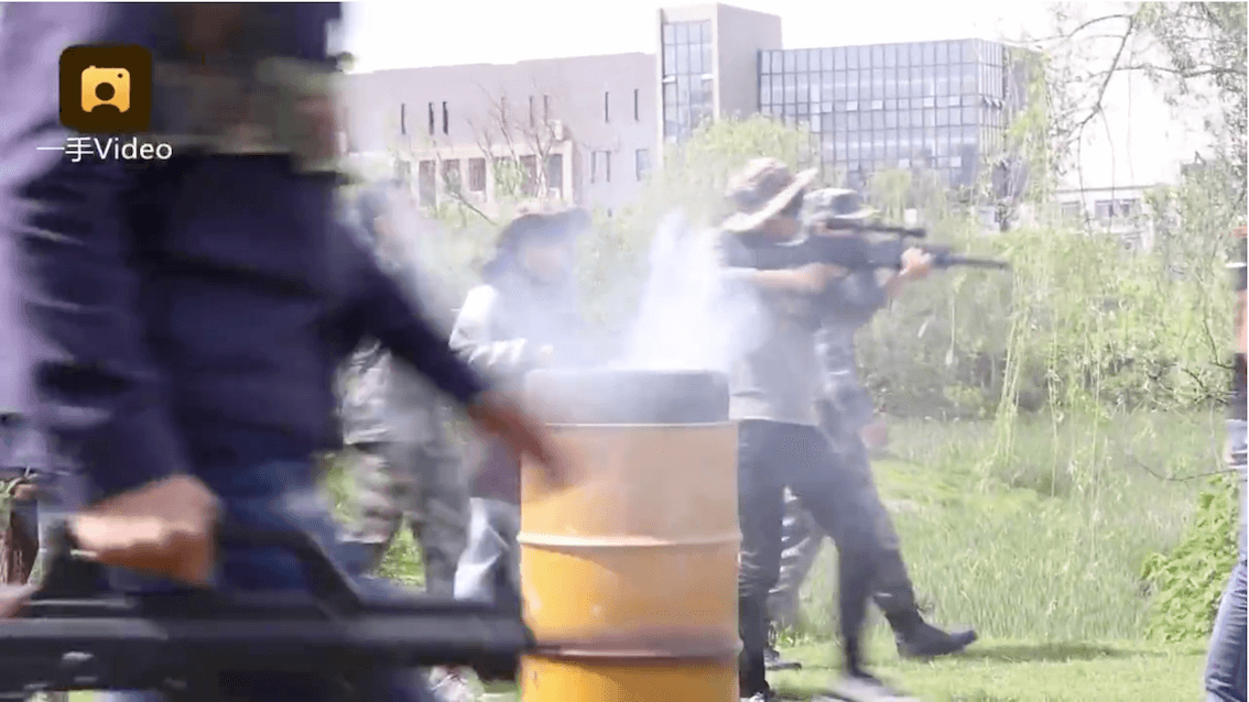 More Than 100 Students In China Take Part In A Real Life - another big difference is that players aren t using real guns to really kill each other but h!   ey details picture pear video
