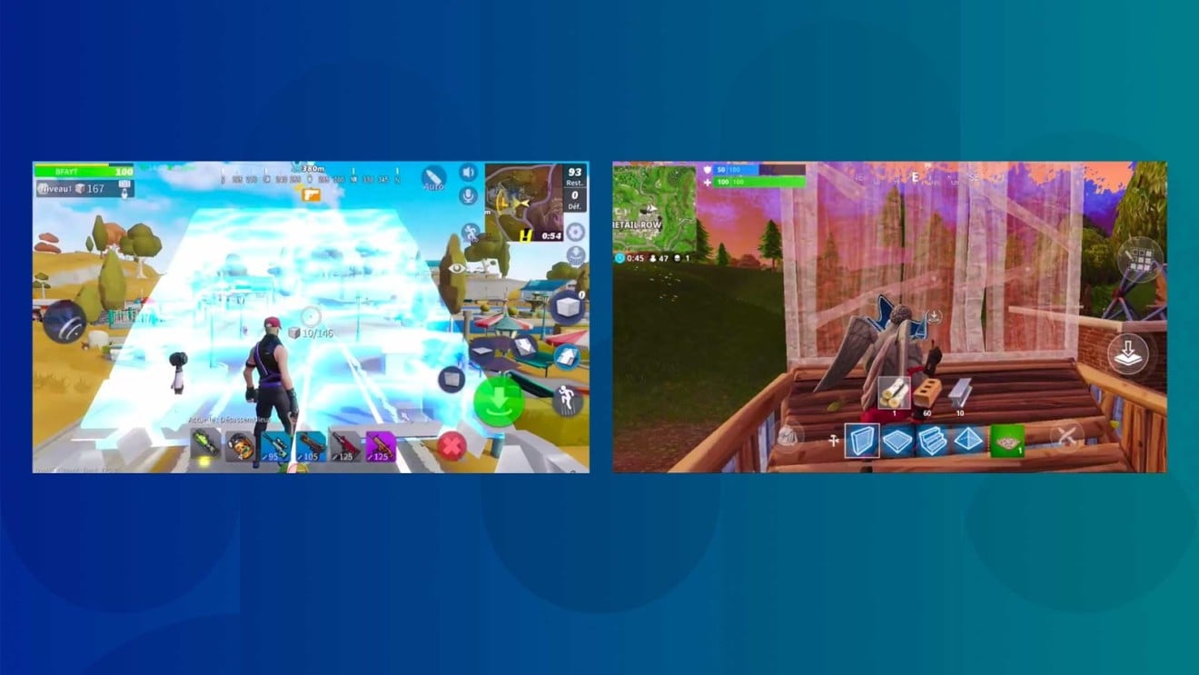 in fortnite you have to move your finger to the center of the screen to find your desired blocks - creative destruction fortnite