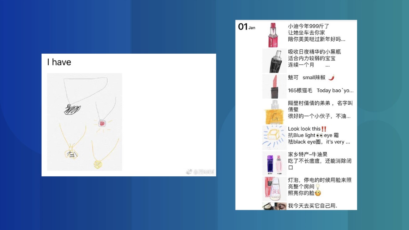 Daigous are coming up with creative ways to sell their products. (Picture: Weibo)