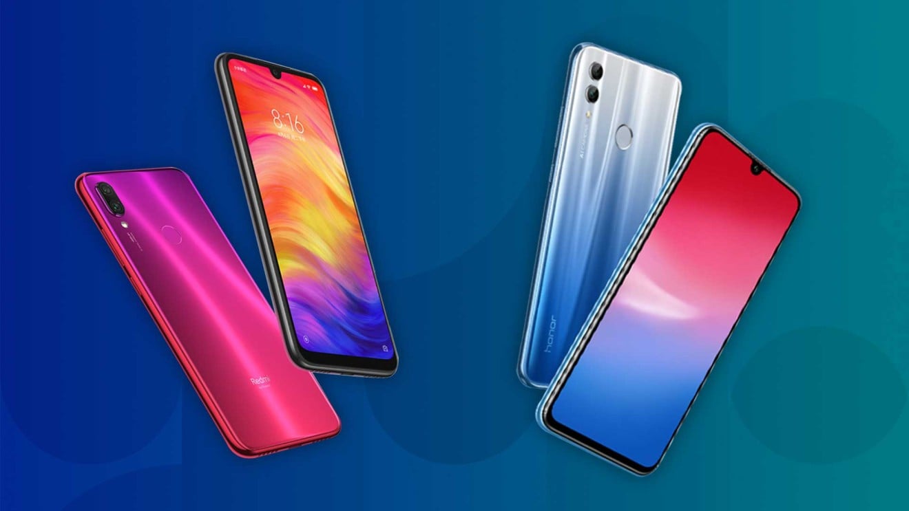 Redmi Note 7 and Honor 10 Lite both have the “water-droplet” notch. (Picture: Redmi and Honor)