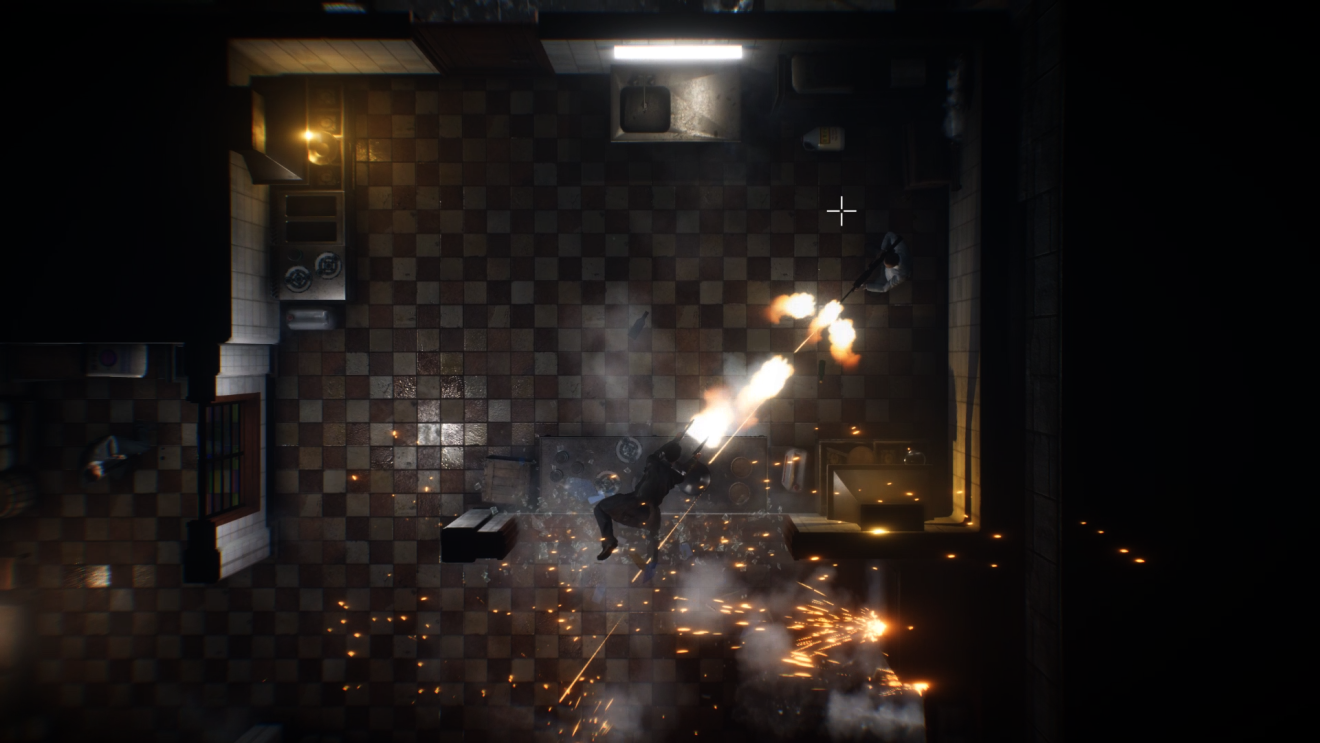 Diving forward, two pistols firing simultaneously? Yeah, that's the stuff. (Picture: Vreski)