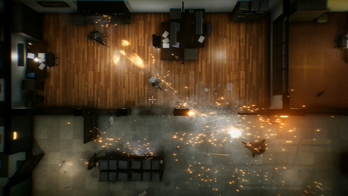 The action is top-down, like Hotline Miami, except without the pixel art. (Picture: Vreski)