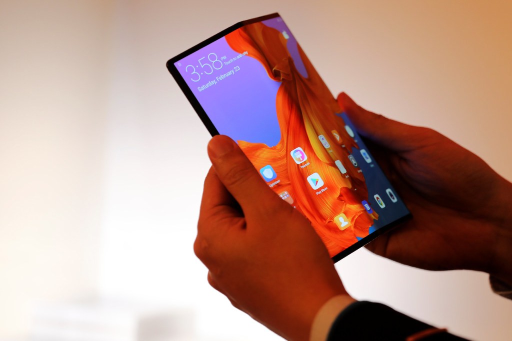 The Huawei Mate X as seen in MWC 2019. (Picture: Reuters)  