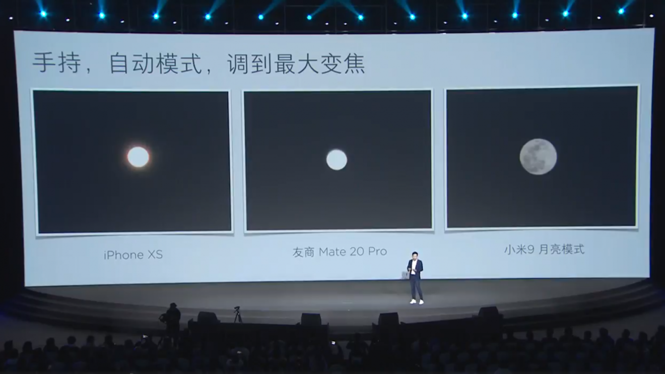 Xiaomi showed off its own Moon shots during the launch of the Mi 9 in February. (Picture: Xiaomi)