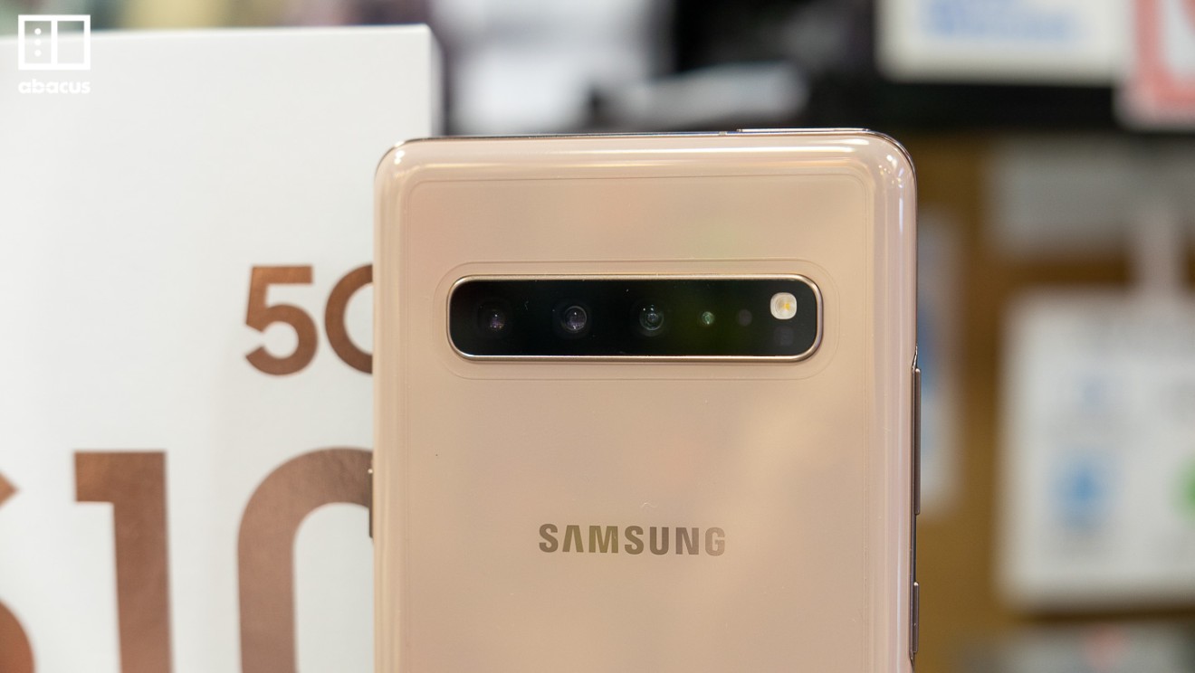 The S10 5G has four cameras on the back, which includes a new 3D depth camera like the one on the front. (Picture: Chris Chang/Abacus)