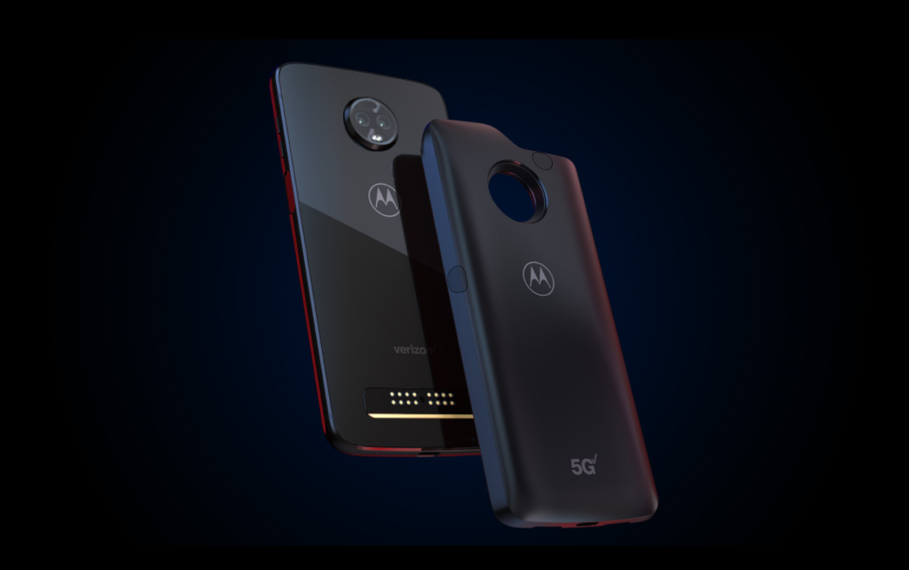 Motorola is offering this odd-looking 5G Moto Mod that attaches to the back of the phone. (Picture: Motorola)
