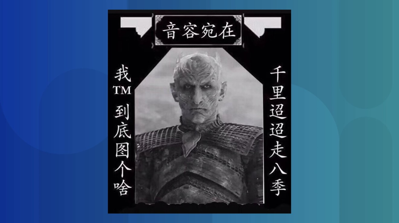 “Travelled thousands of miles through 8 seasons,” says one meme circulating on Chinese social media. “What the hell am I here for?” (Picture: Weibo)