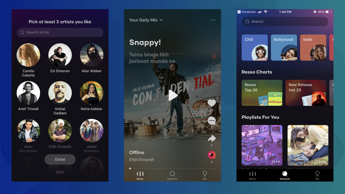 Resso’s layout looks quite similar to Apple Music. (Picture: Resso)