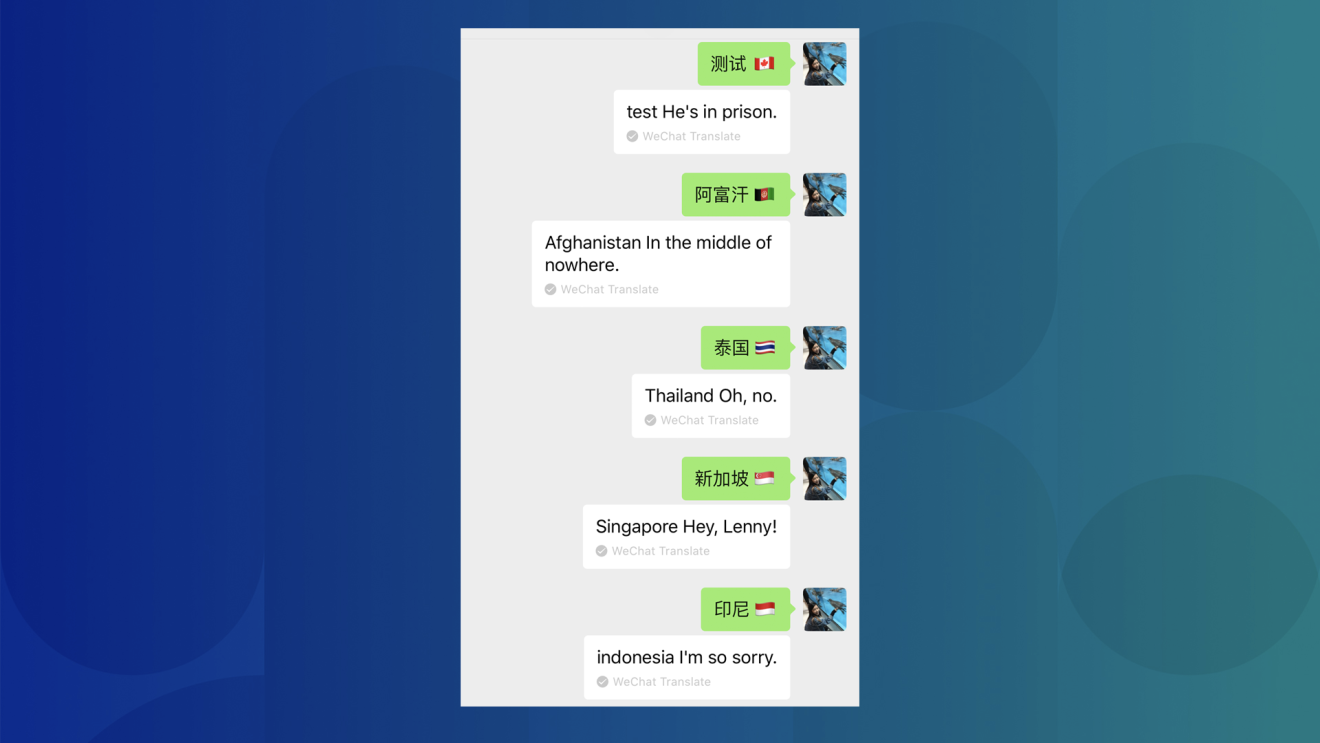 I'm so sorry, says WeChat. (Picture: WeChat)