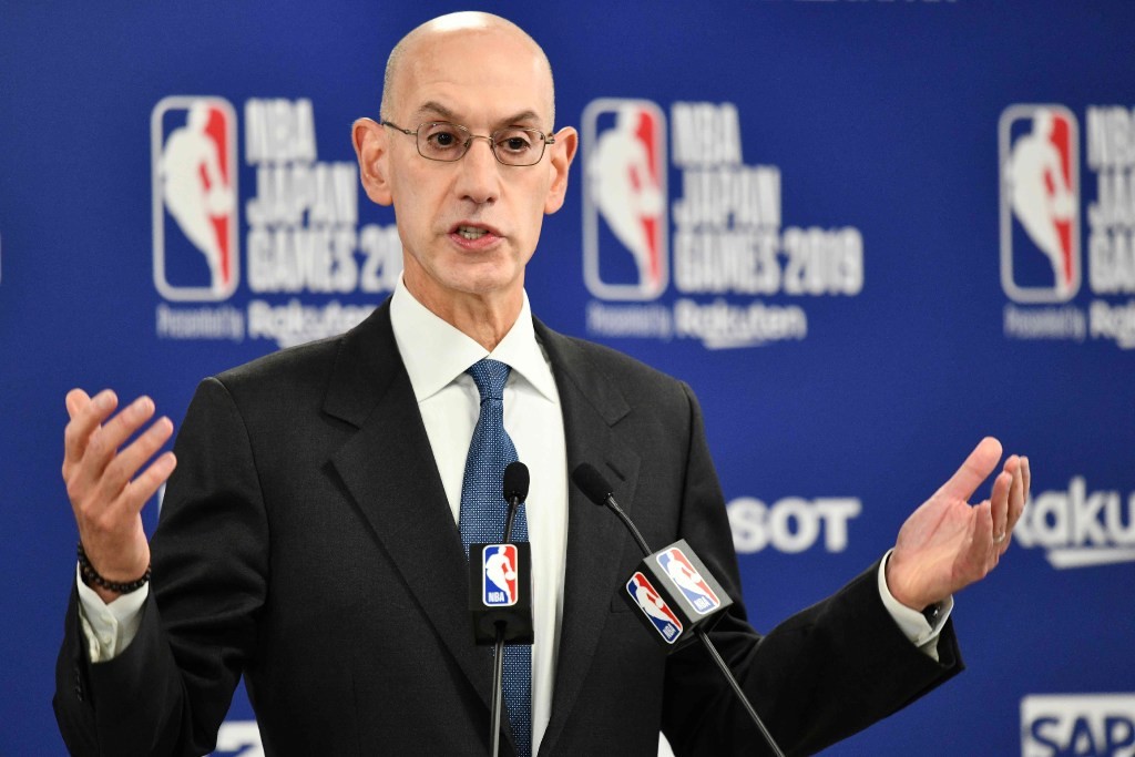 At a press conference in Japan in October, NBA commissioner Adam Silver defended Daryl Morey’s right to free speech. (Picture: AFP)