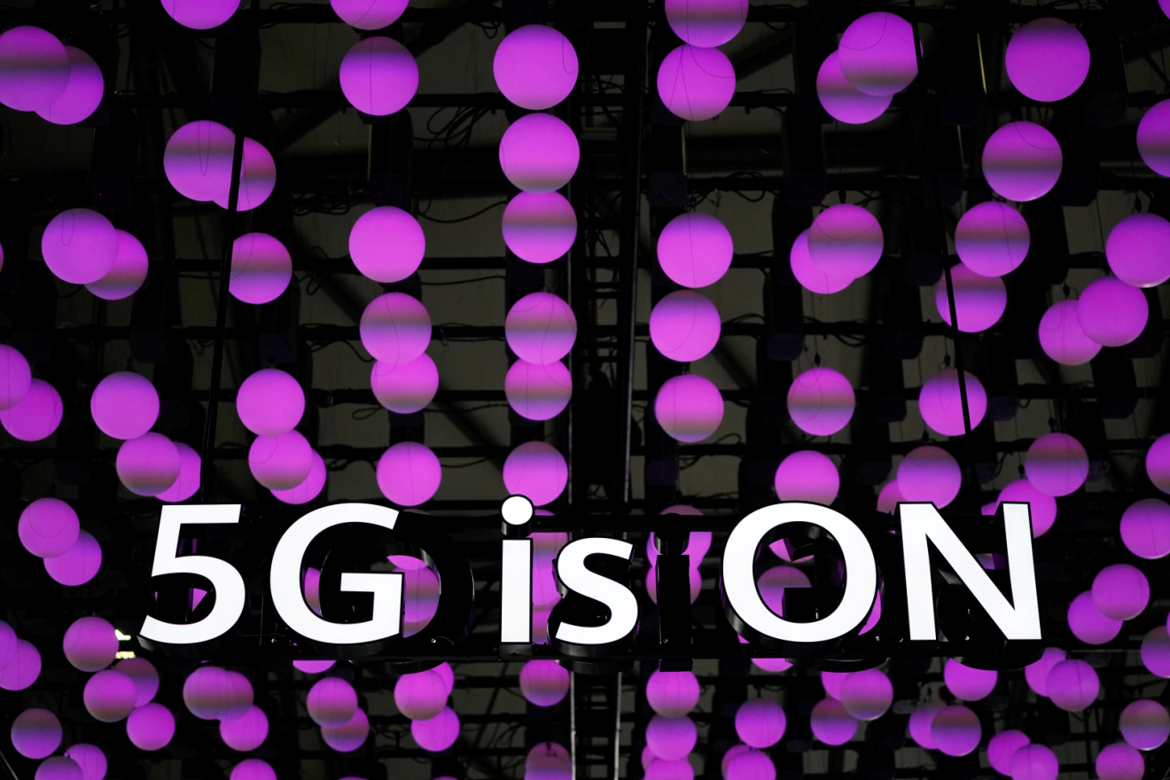 A 5G sign at Huawei's booth at the Mobile World Congress in Shanghai, June 28, 2019. (Picture: Aly Song/Reuters)