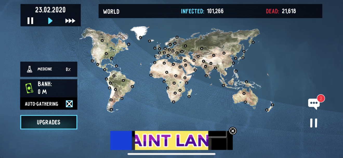 Unlike Plague Inc., in which players try to spread a virus, Virus Antidote asks players to develop a cure as a virus spreads. (Picture: Action Portal)