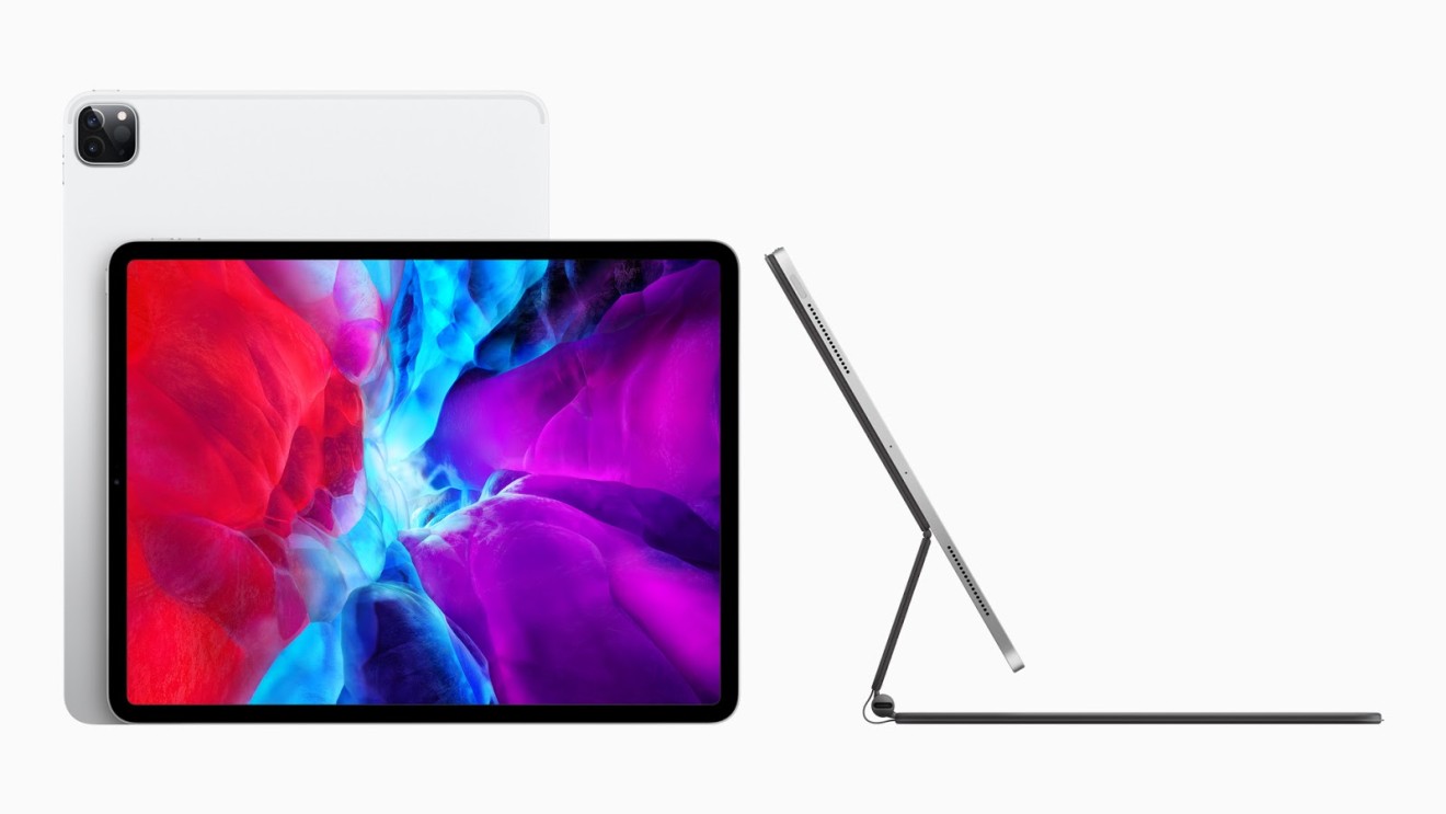 The Magic Keyboard, announced together with the new iPad Pro, won’t be available until May. (Picture: Apple)