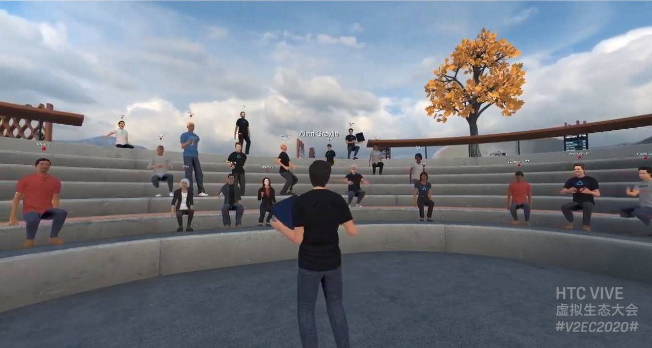 HTC’s VR conference let participants create their own avatars and interact with each other. (Picture: HTC)