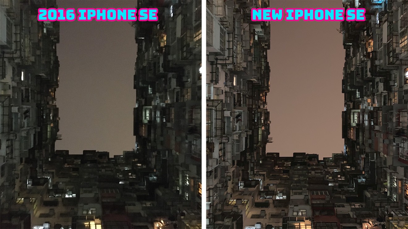 The new iPhone SE shoots much better photos than the 2016 iPhone SE in low light.