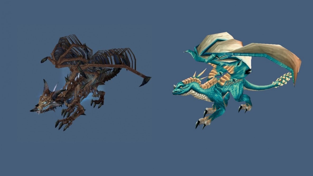 World of Warcraft’s scary skeletal dragon looks more like a Pokémon character after its Chinese makeover. (Picture: Blizzard)