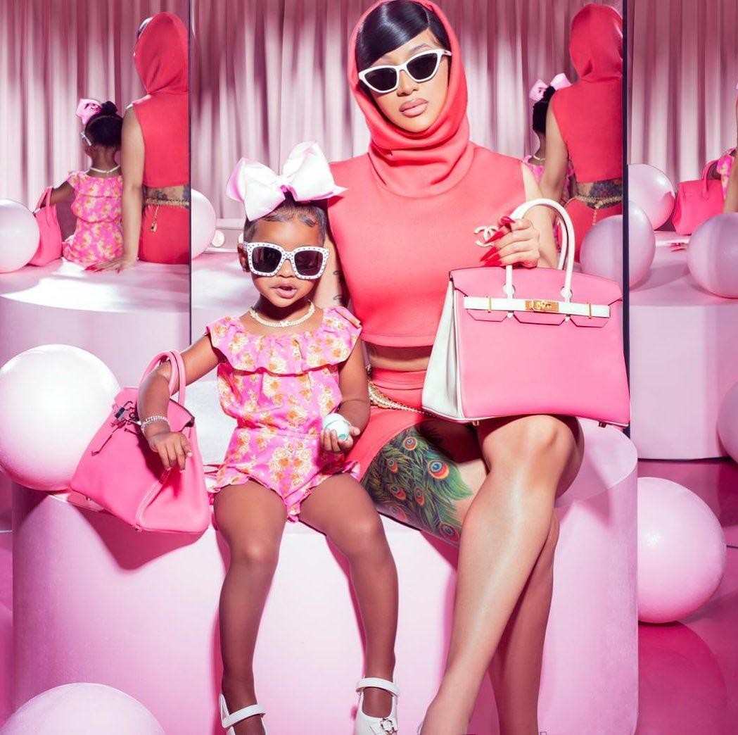 6 celebrity kids with extravagant luxury handbags: Kylie Jenner and Travis Scott's Stormi has Chanel Hermès, Cardi B's Kulture's got a and Beyoncé and Jay-Z's Blue flaunts LV and Valentino