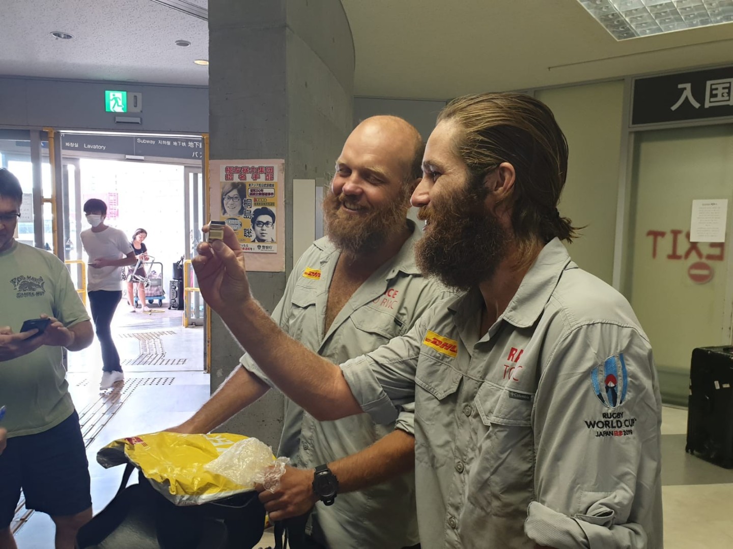 Rugby World Cup 2019 Shattered Cyclists Arrive In Japan Deliver Match Whistle To Nigel Owens After Journey From Twickenham London South China Morning Post