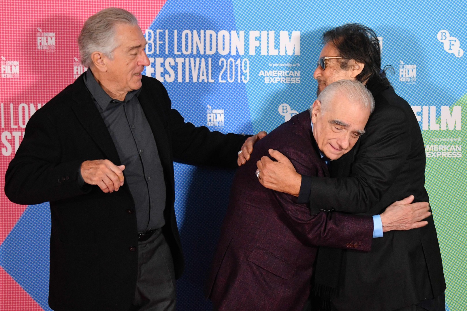 Robert De Niro, Al Pacino and Martin Scorsese on the red carpet