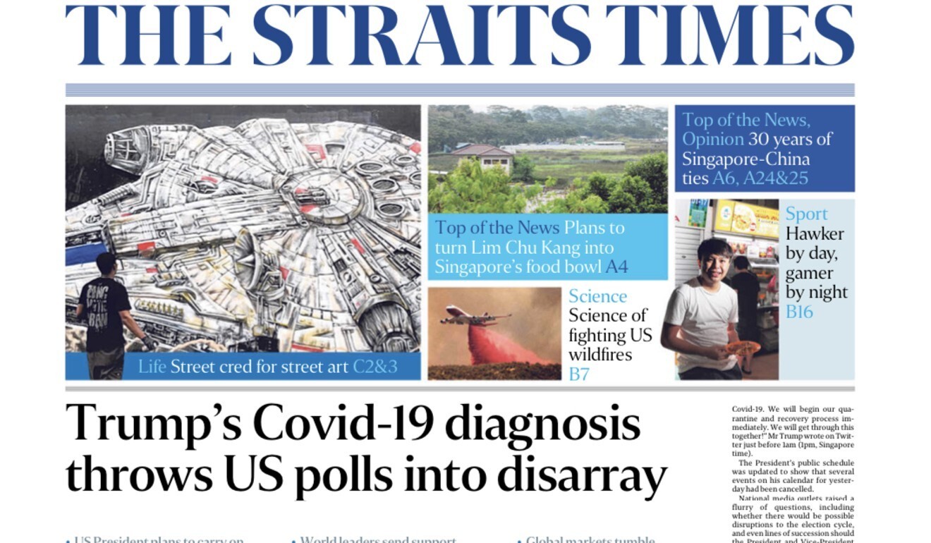 Trump S Covid 19 Diagnosis Sparks Worries In Asia And The Headline Life S A Bleach South China Morning Post Trump S Covid 19 Diagnosis Sparks Worries In Asia And The Headline Life S A Bleach South China Morning Post