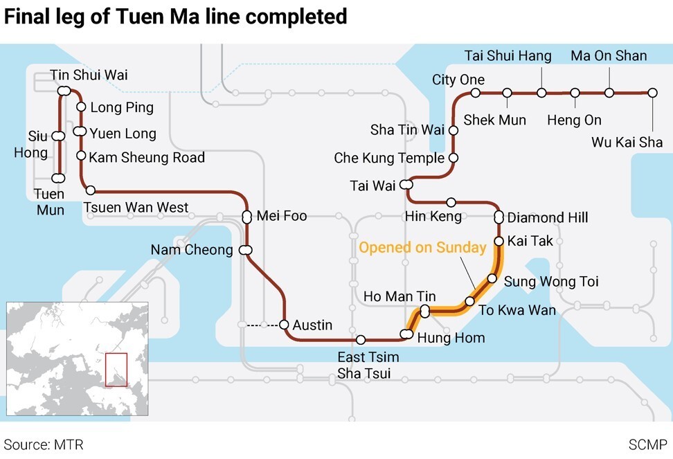 Kai Tak Mtr Map Hong Kong Train Fans Queue Before Dawn For First Rides On Long-Delayed  Section Of Sha Tin To Central Link, City's Longest Rail Corridor | South  China Morning Post