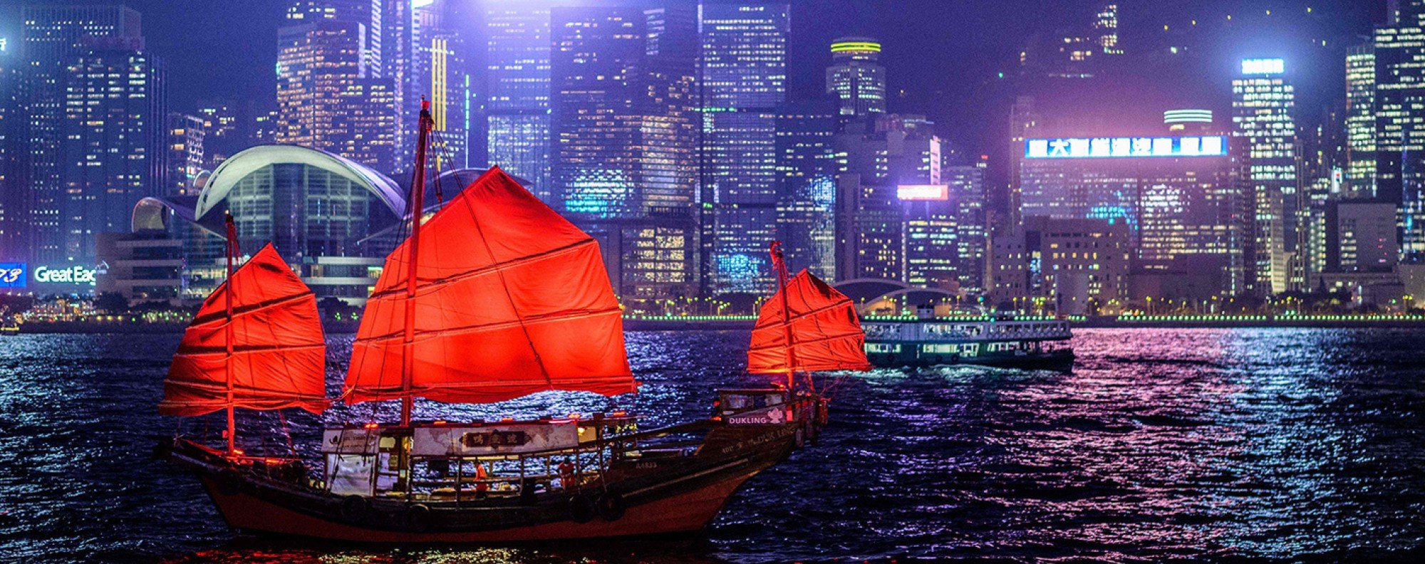 A junk in Hong Kong's Victoria Harbour. Photo: AFP