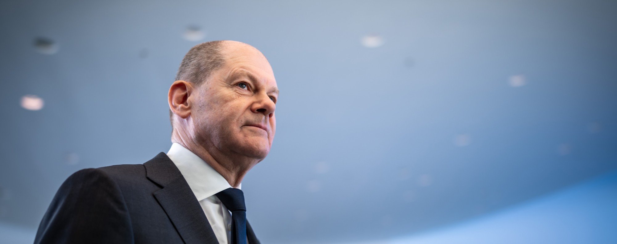 German Chancellor Olaf Scholz, arrives for a closed cabinet meeting at the Federal Chancellery in Berlin in January 2022. Photo: dpa/pool