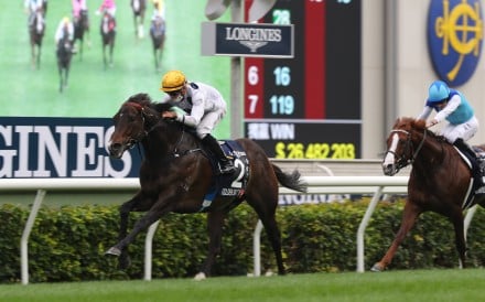 Golden Sixty wins the Hong Kong Mile in December. Photos: Kenneth Chan