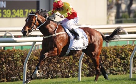 California Spangle finishes clear of the field when winning the Classic Cup. Photo: HKJC