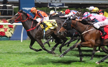 Fa Fa gets the best of a tight finish to win at Happy Valley earlier this season. Photo:  Kenneth Chan