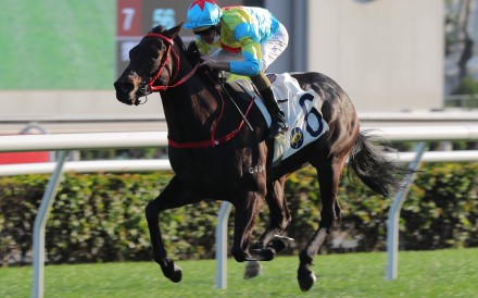 Victor The Winner coasts home under Hugh Bowman at Sha Tin on Tuesday. Photos: Kenneth Chan