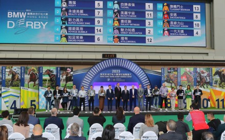 Connections display their gates at Thursday morning’s Hong Kong Derby barrier draw. Photo: Kenneth Chan