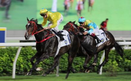 Lucky Sweynesse wins June’s Sha Tin Vase. Photo: Kenneth Chan