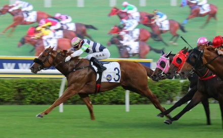 Packing Treadmill delivers under Lyle Hewitson at Sha Tin on Sunday. Photo: Kenneth Chan