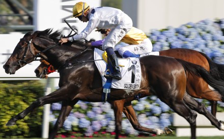 Golden Sixty wins the 2020 Hong Kong Derby (2,000m) at Sha Tin. Photo: Kenneth Chan