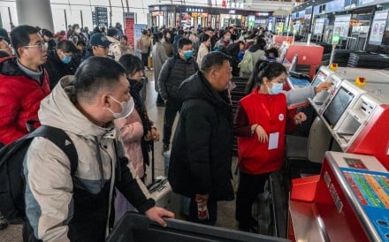 Beijing Capital International Airport is seen packed in the lead-up to the Lunar New Year holiday last month. Photo: Bloomberg
