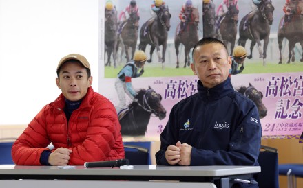 Jockey Derek Leung (left) and trainer Danny Shum in Japan last week. Photos: Kenneth Chan