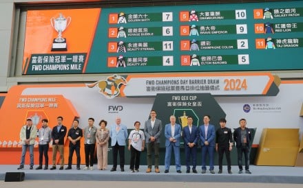 The Champions Mile barrier draw at Sha Tin on Thursday morning. Photos: Kenneth Chan