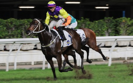 Angus Chung graduates from his apprenticeship after booting home Colourful Emperor at Happy Valley. Photos: Kenneth Chan