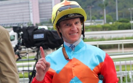 Zac Purton is all smiles after notching his 100th win of the season on Ka Ying Rising, Photos: Kenneth Chan