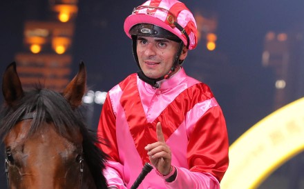 Andrea Atzeni has picked up the handy ride on Our Lucky Glory at Happy Valley on Wednesday night. Photos: Kenneth Chan