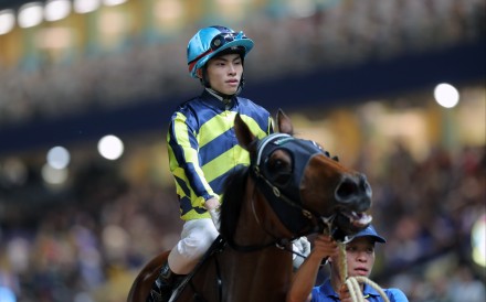 Ellis Wong returns to the Happy Valley winner’s enclosure last month. Photos: Kenneth Chan